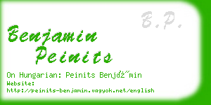 benjamin peinits business card